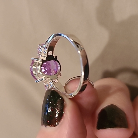 Cubic zirconia sterling silver ring - Picture 7 of 8